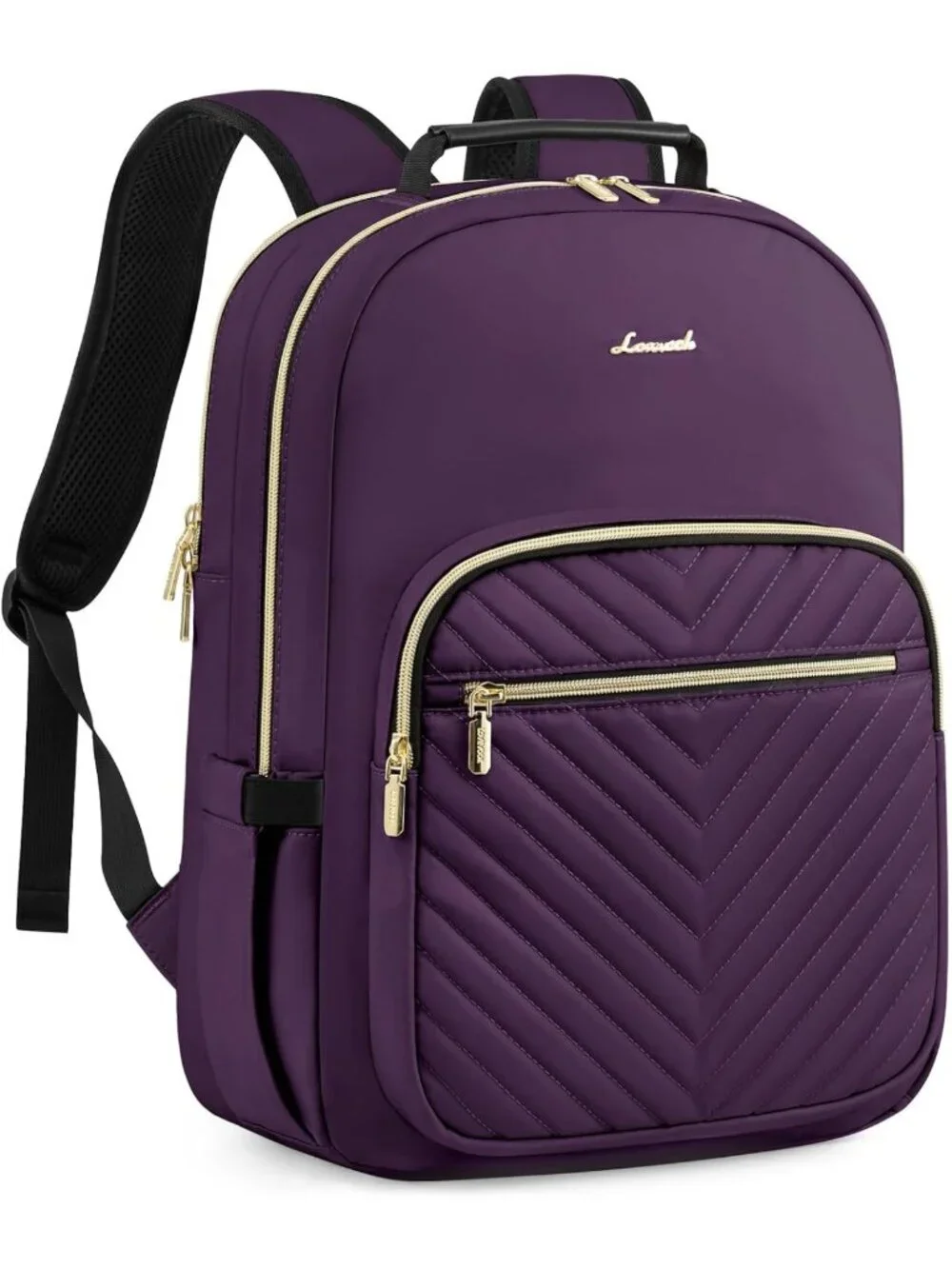 Stylish Quilted Laptop Backpack Purse for Women, Travel & School Bag with USB